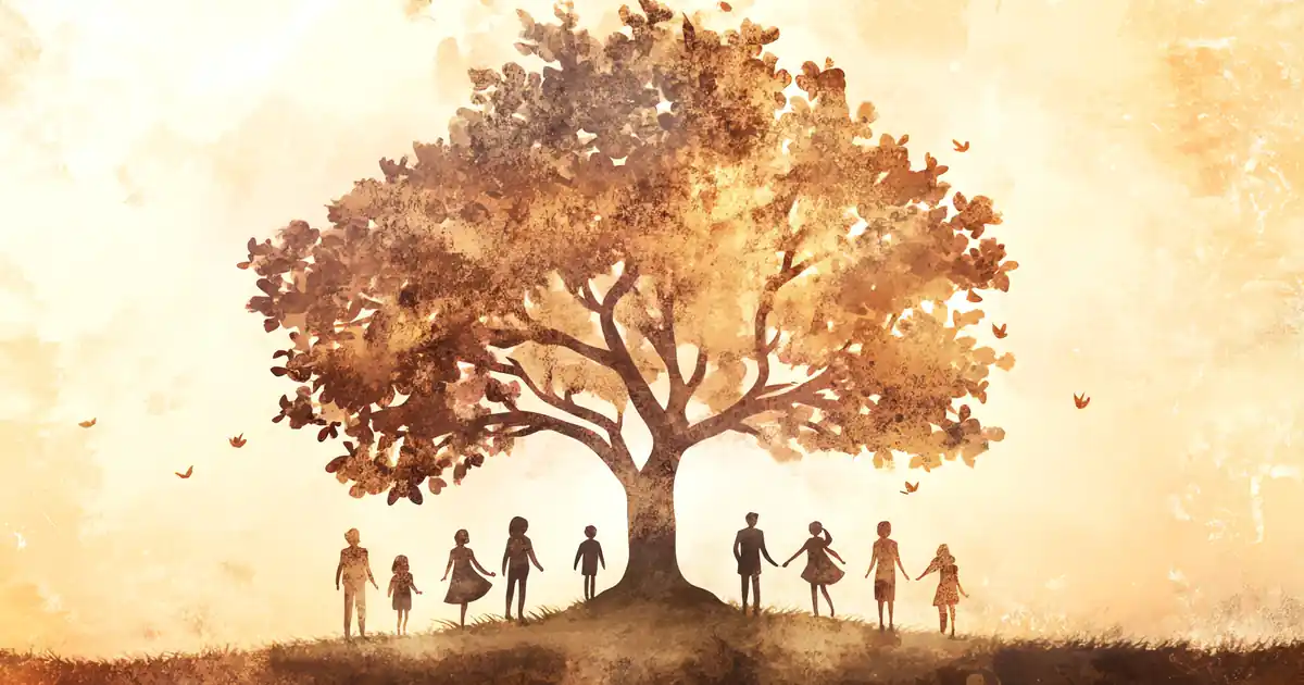 Árvore com raízes profundas simbolizando casos práticos de holdings em diferentes faixas patrimoniais